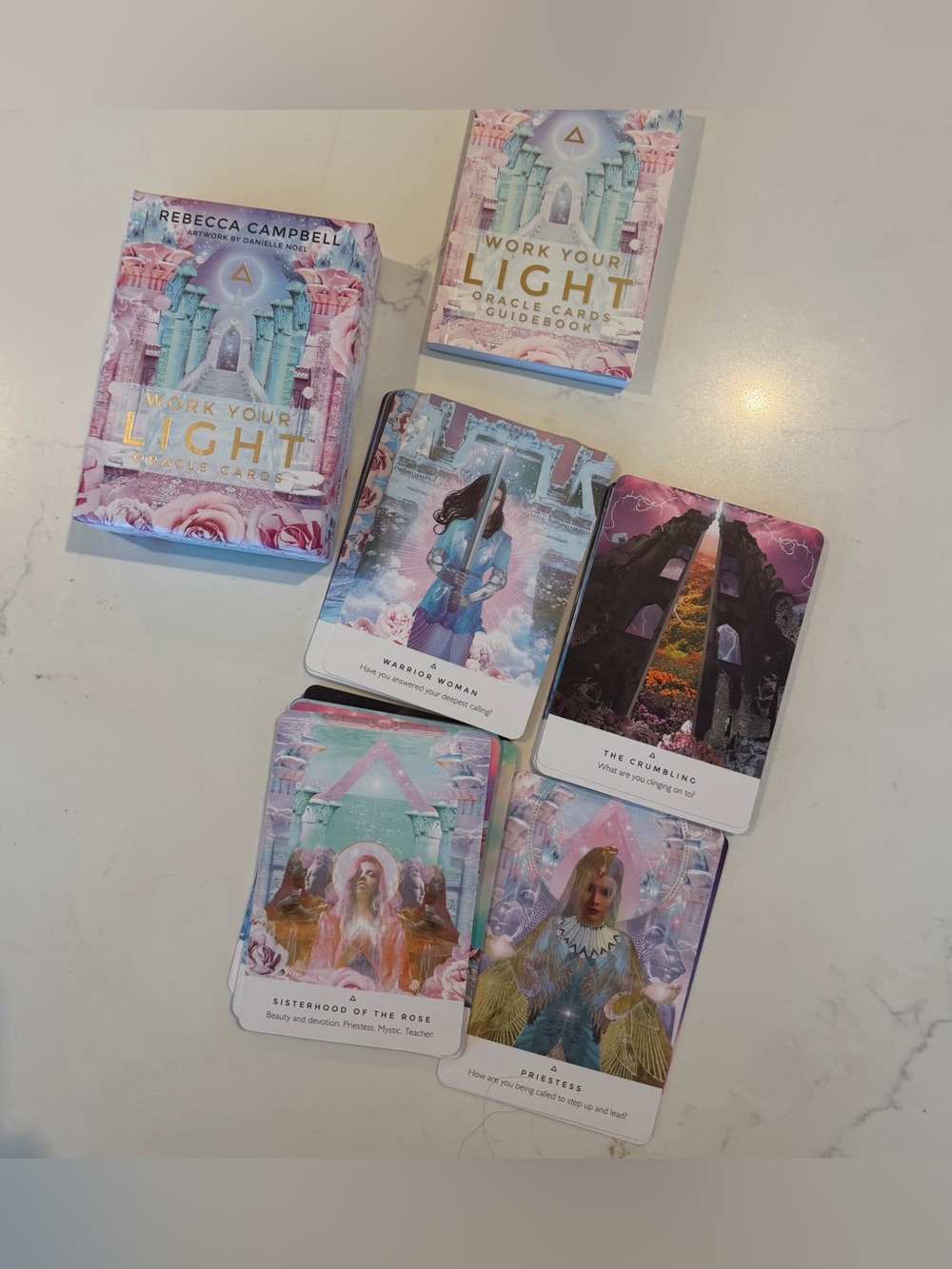 Work Your Light Oracle Cards — Pastel Pink & Blue